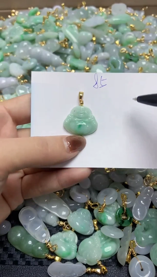 【闪购商品】翡翠颈饰合金天然缅甸翡翠A货