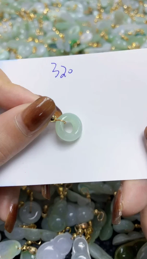 【闪购商品】翡翠挂件合金天然缅甸翡翠A货