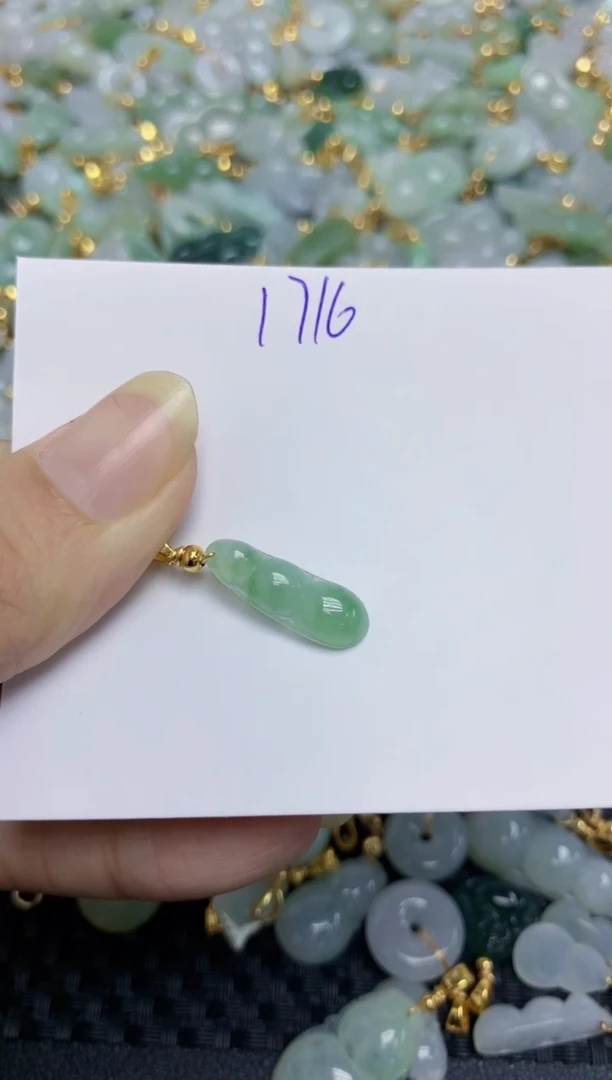 【闪购商品】翡翠挂件合金天然缅甸翡翠A货