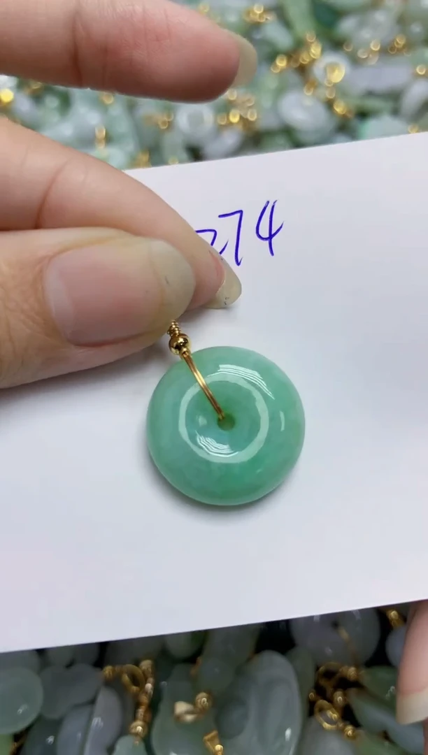 【闪购商品】翡翠挂件合金天然缅甸翡翠A货