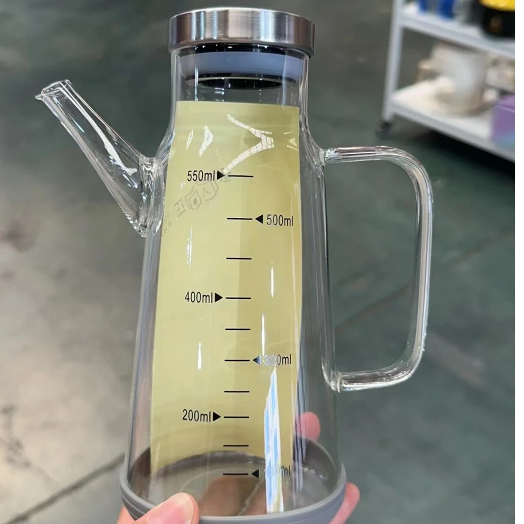 高硼硅玻璃专用油瓶大号不挂油装酱油醋调料瓶储油罐油壶家用厨房