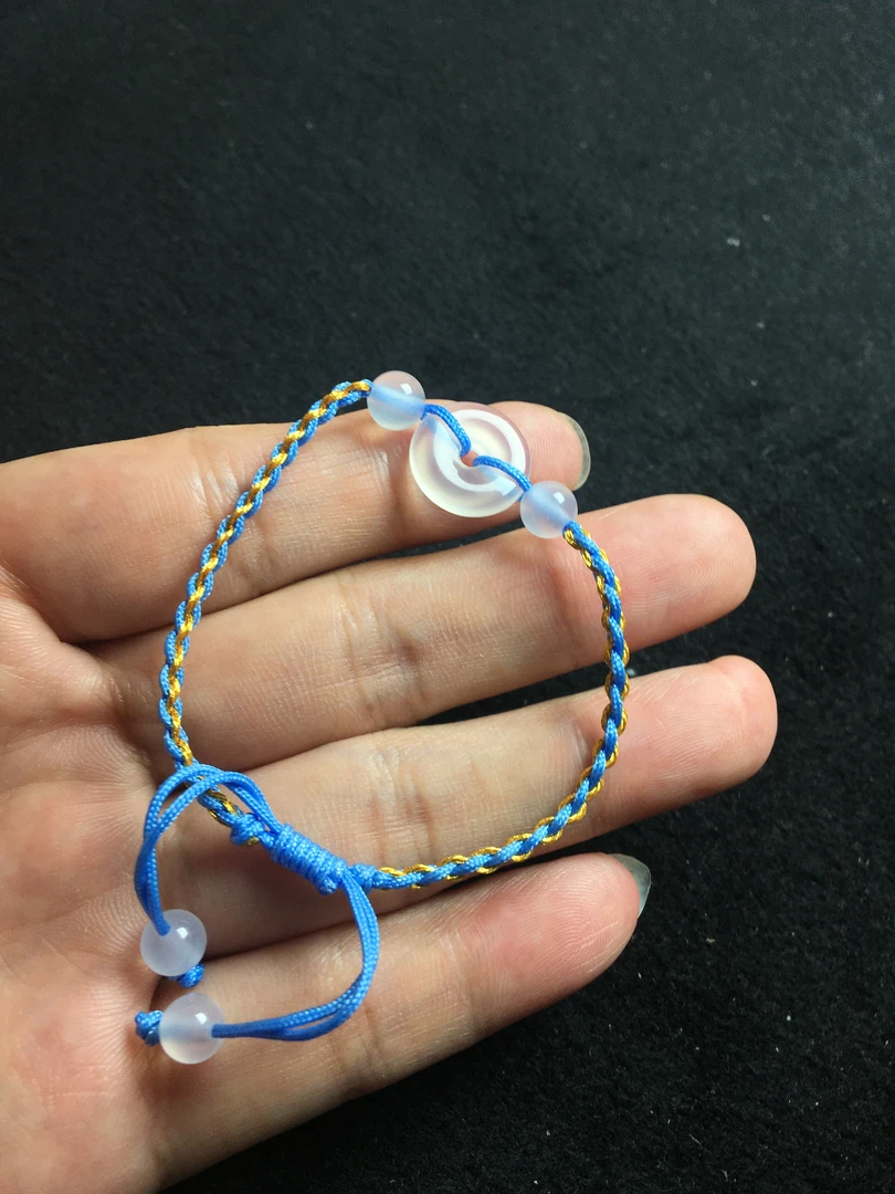 福利：玉髓平安扣手链，拍一发一