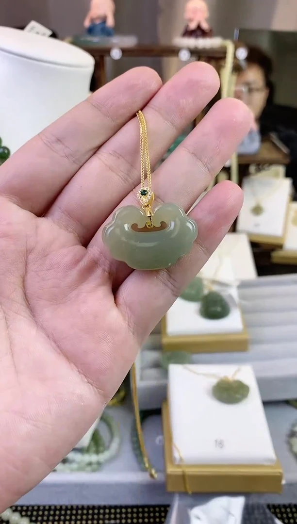 【闪购商品】和田玉/未镶嵌大如意吊坠/多样性发一