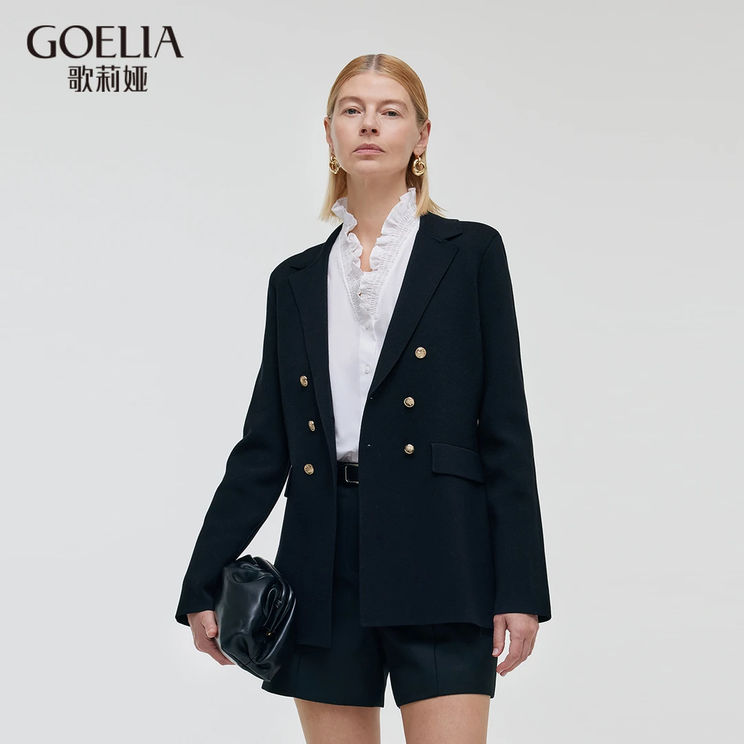 歌莉娅 秋季新品  弹力挺阔针织外套  1C9L6J930