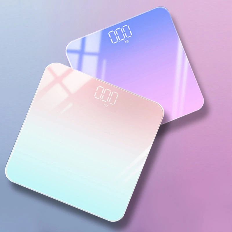 家用充电体重秤家庭成人渐变人体秤健康秤可爱可印LOGO女生学生的
