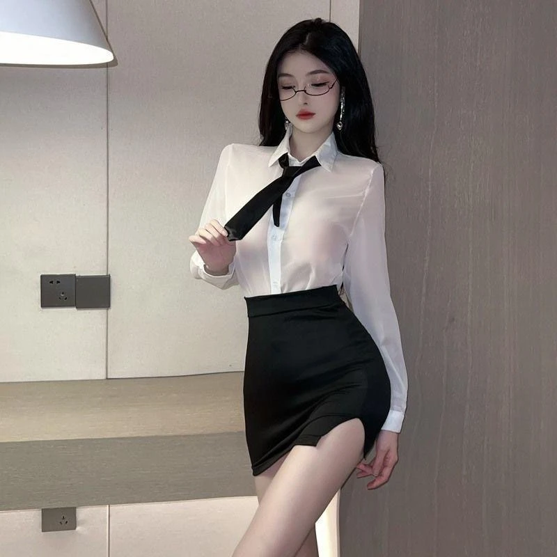 【轻奢高端】纯欲风修身包臀睡衣超短睡裙女性感气质显瘦