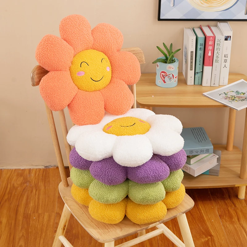 【粉丝浮力】表情花瓣家居摆放太阳花榻榻米坐垫花朵抱枕车用椅垫
