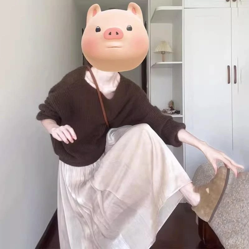 入秋冬季韩系氛围感针织毛衣女2024年高级感宽松小香风上衣外套潮