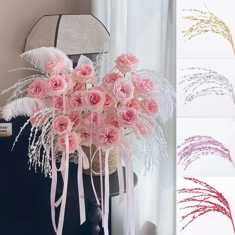 花园时光推荐亮片烟花棒圣诞花束手工diy材料装饰配饰创意插枝