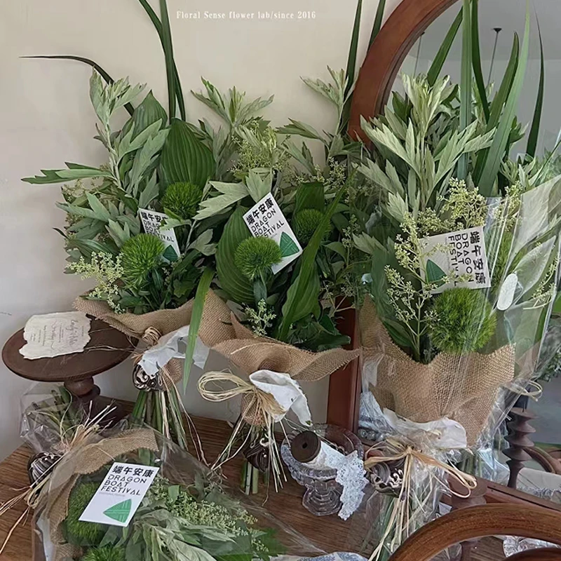 端午安康卡片端午鲜花花束祝福卡片吊牌花店用品资材