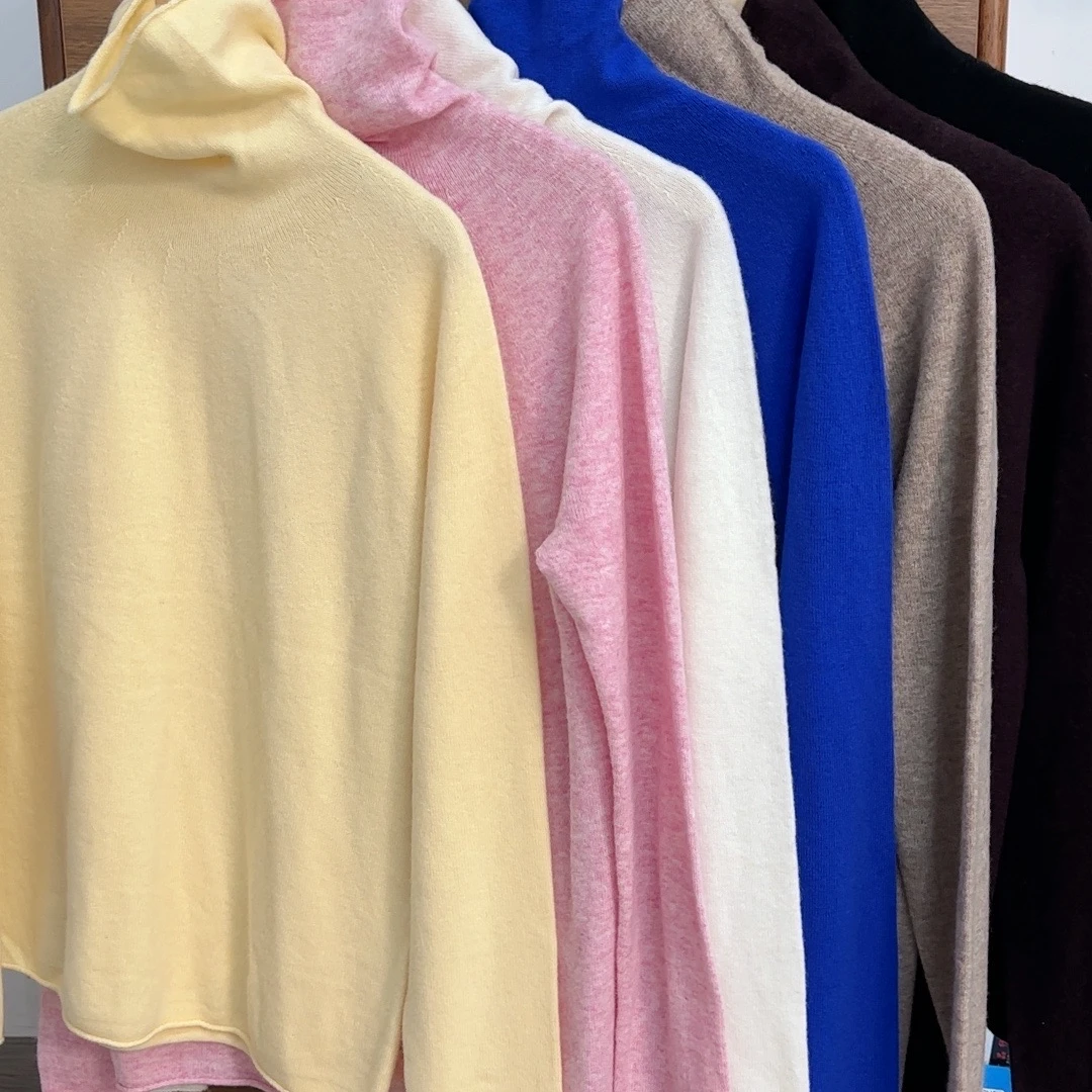 【原歌】2024年秋冬新款100羊毛高领七色彩色打底衫YG266