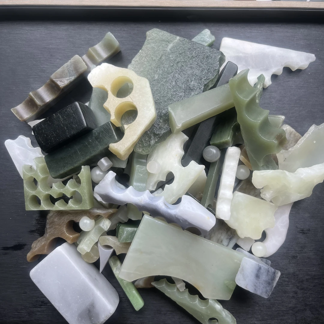 天然和田玉边角料DIY鱼缸石造景石家居（多样性发货拍一发500克）