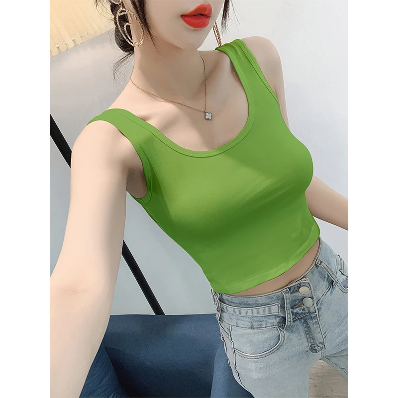 短款露脐打底背心女内搭紧身2025新款性感美背百搭外穿无袖上衣