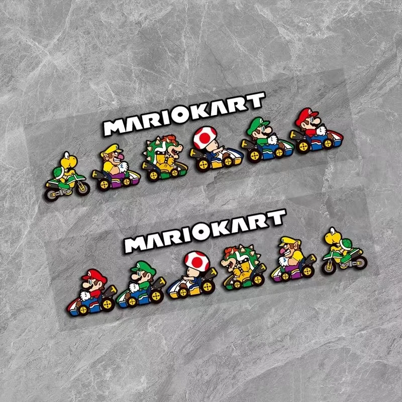 超级玛丽马里奥车贴个性创意防水摩托车电动车头盔装饰贴汽车贴纸