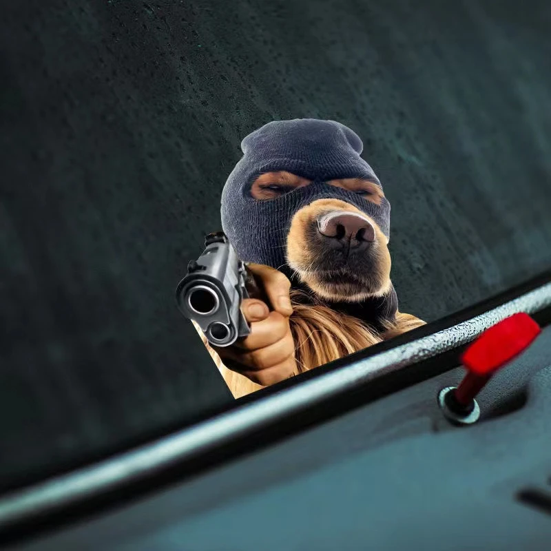 创意3D立体狗狗汽车贴纸后视镜电动车贴遮挡划痕保险杠车窗装饰贴