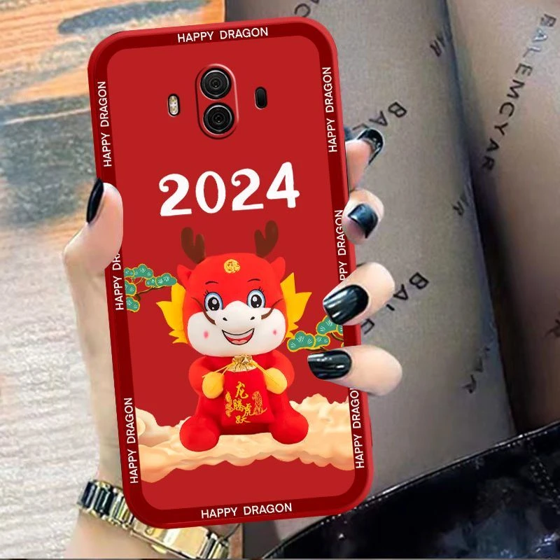 华为mate10手机壳mate10pro龙年硅胶保护套男女全包防摔液态软壳
