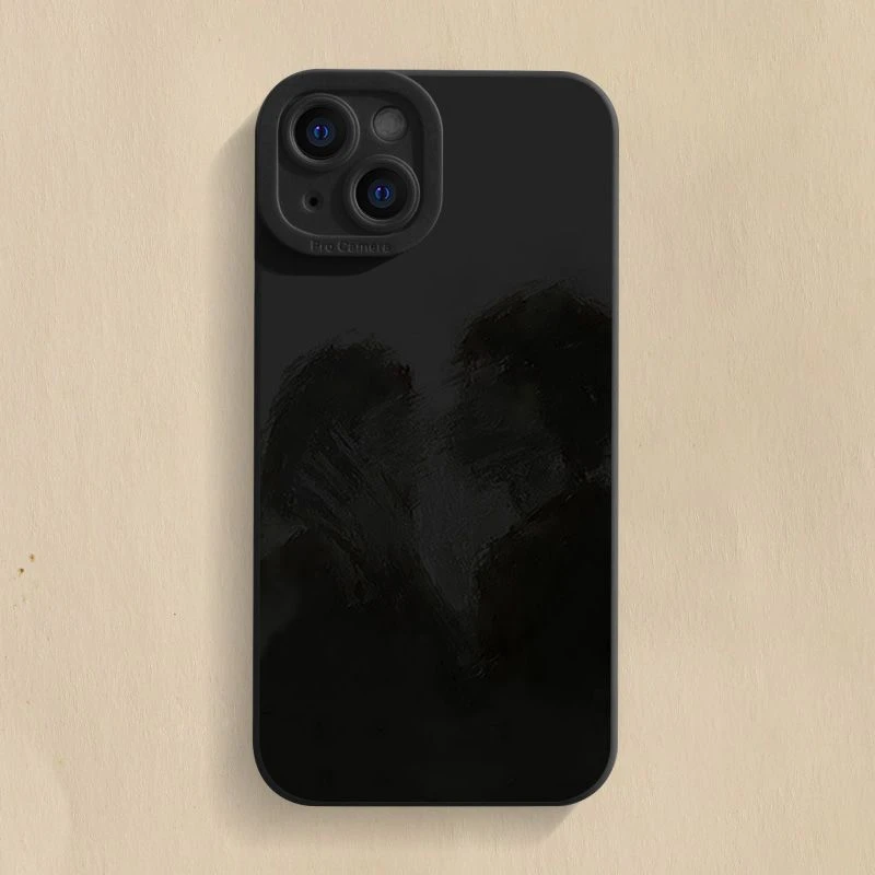 素描抽象情侣苹果14华为nova10手机壳oppa1ovivos7适用小米17一加