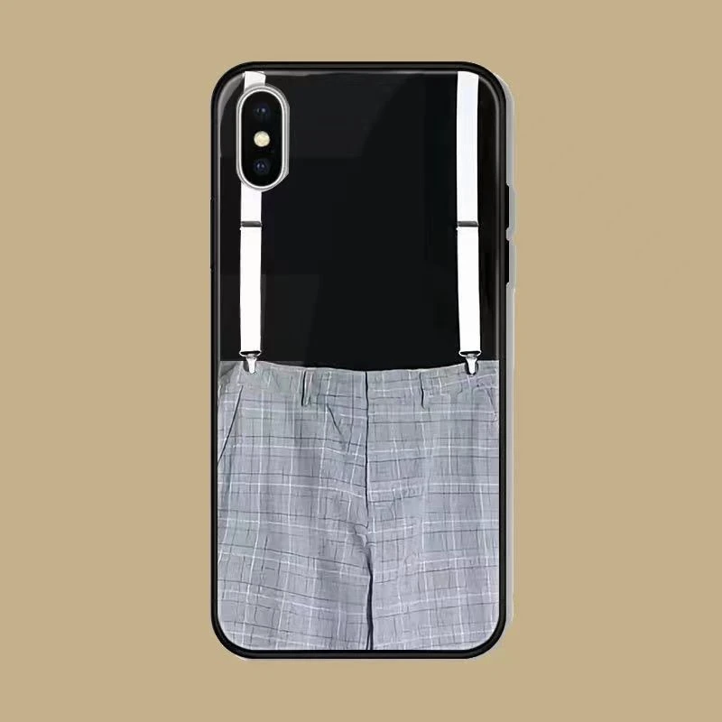 适用于苹果/华为/荣耀/VIVO/OPPO/小米/一加ikun个性吊带裤手机壳