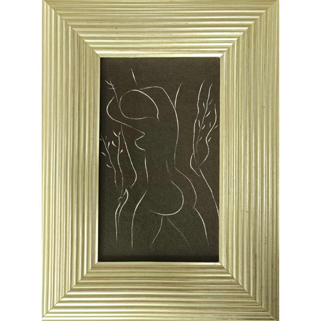 中古伴手礼高级感简约画框摆台挂画客厅卧室玄关装饰画单幅复古