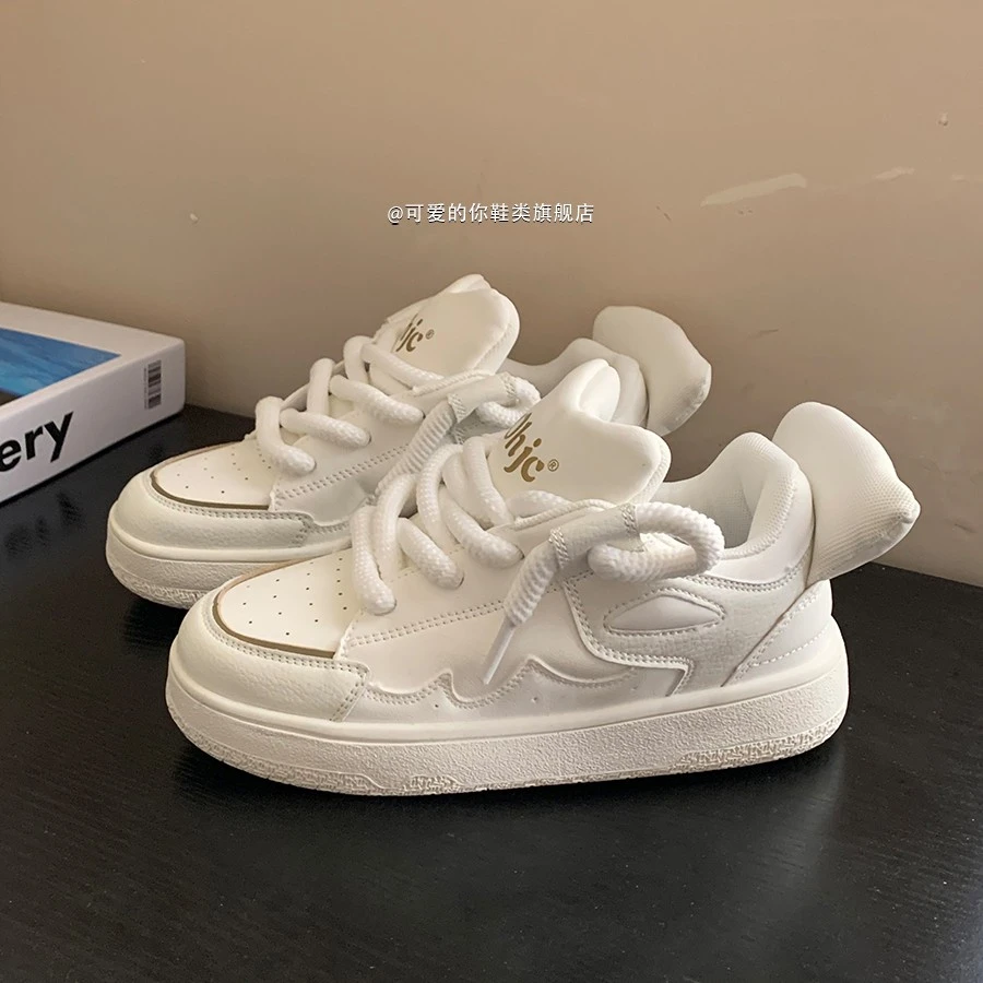 2023春夏厚底学生党个性港风百搭小众运动休闲低帮韩版潮鞋小白鞋
