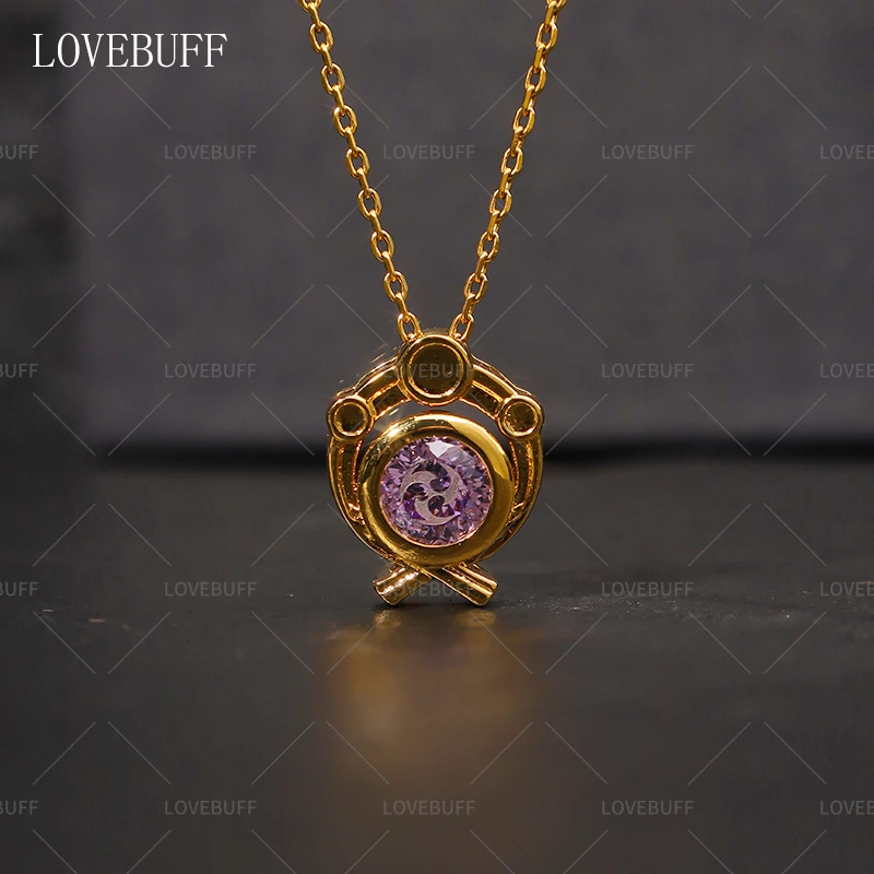lovebuff原神周边稻妻神之眼宝石神之眼项链挂坠电镀18K金