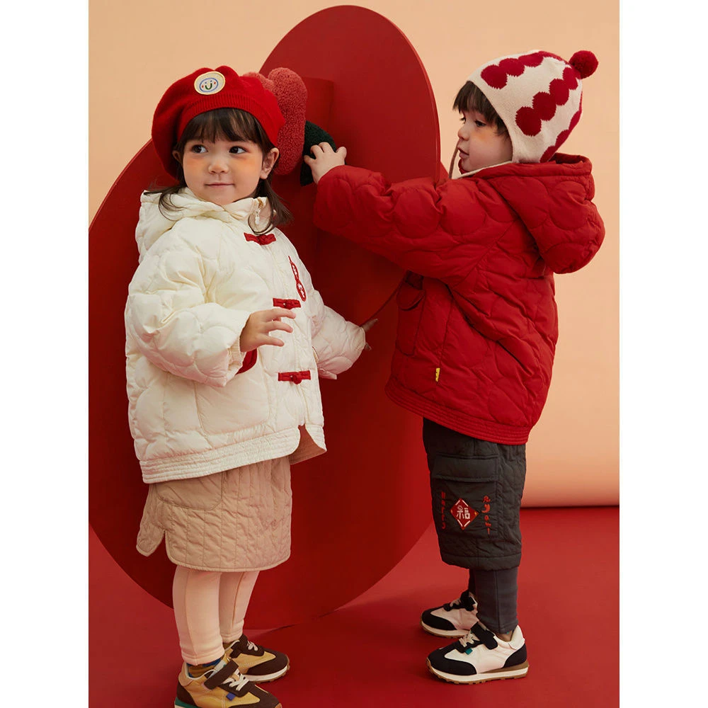 新品儿童新年服冬季新款女宝宝拜年服加棉外套唐装男女童
