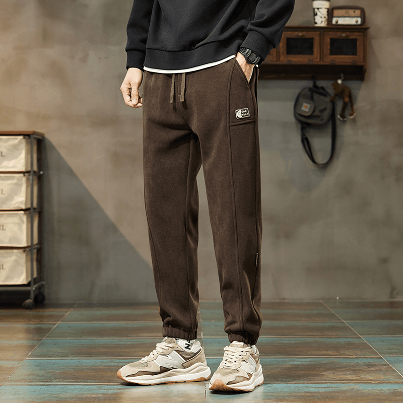 Jeanswest/真维斯秋冬厚款男卫裤大码男士休闲裤百搭脚运动哈伦裤