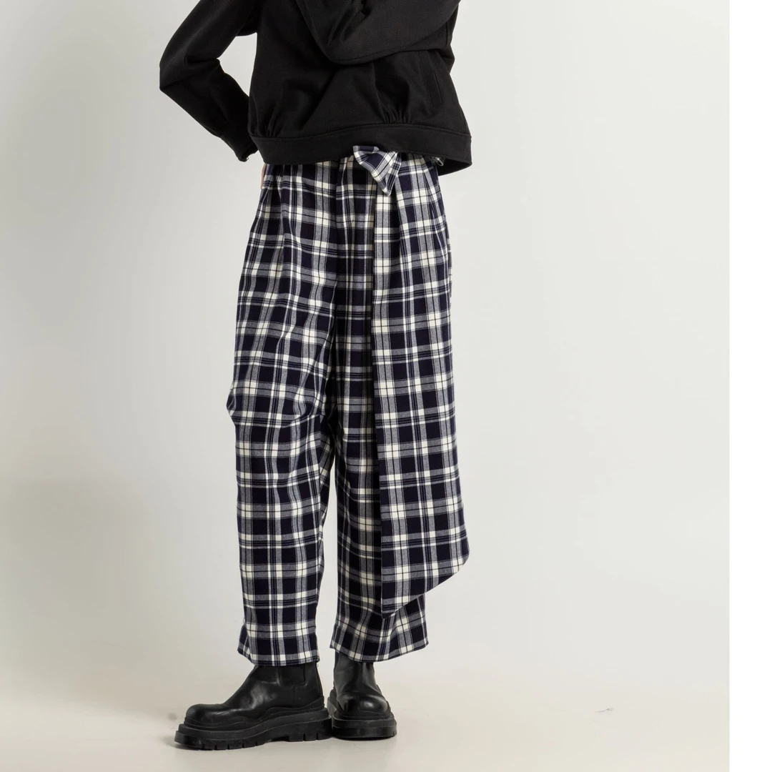 【樱木花菜】DELCHEN 2024FW 侧边大蝴蝶结百搭哈伦裤DCPL9925