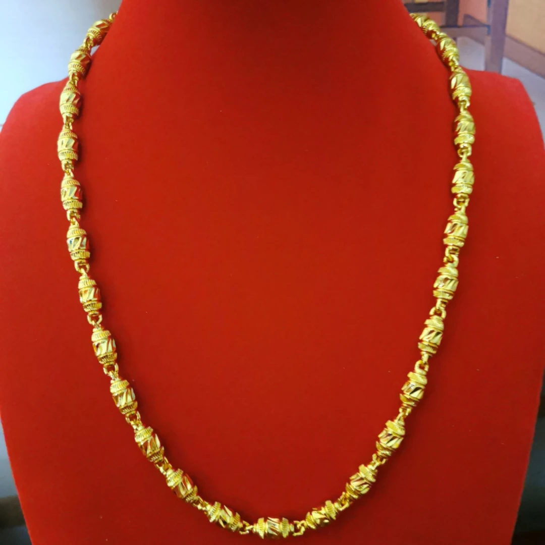 合金项链 M实心橄榄项链卡8时尚精美