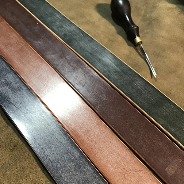 正品英国 JE马缰革腰带实心黄铜小贝扣头脊背腰带茶芯擦色 脊背料