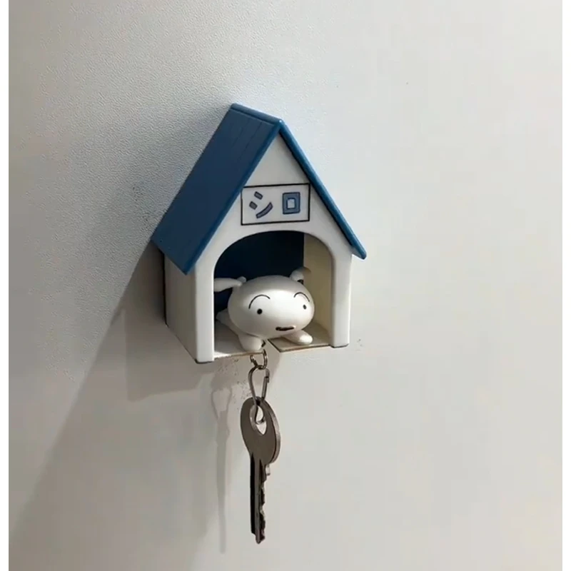 小白钥匙扣蜡笔小新钥匙挂架蜡笔小新钥匙挂件小屋子钥匙防丢玩偶