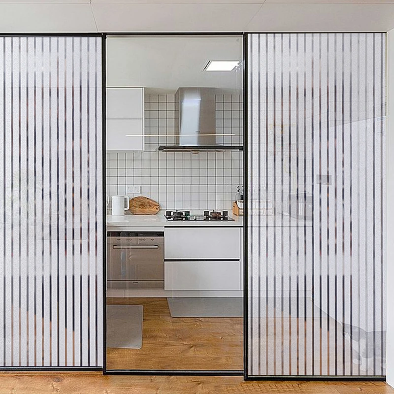 免胶透明仿百叶窗玻璃贴膜贴纸办公室移门窗户贴防晒隔热厕所专用