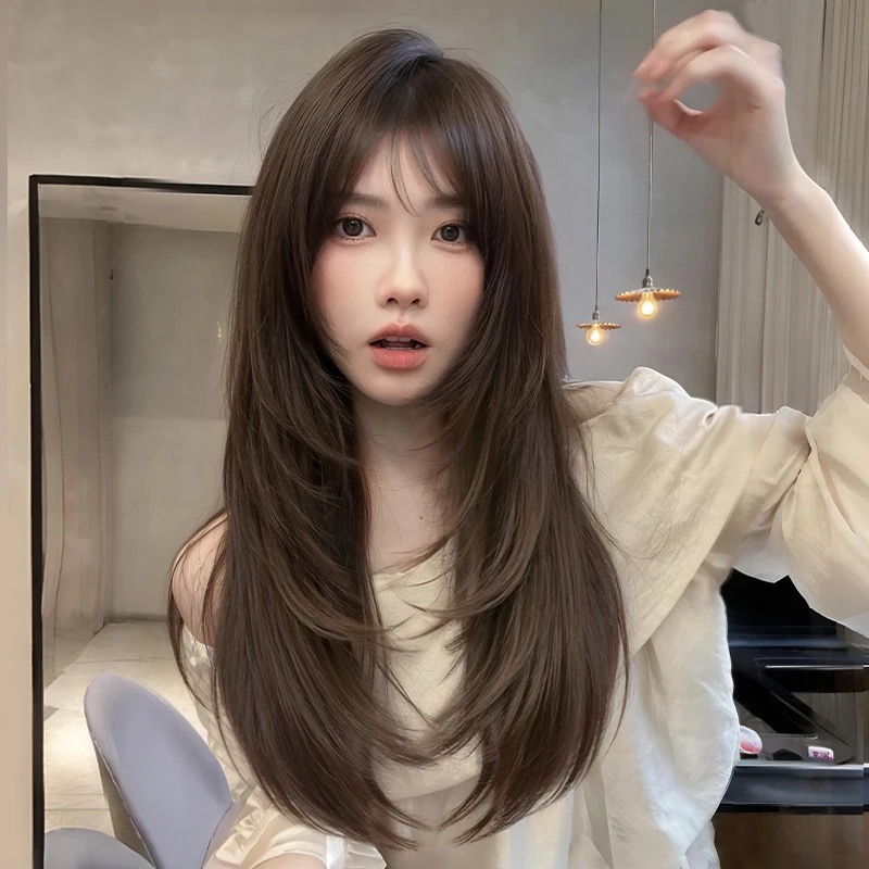 青柚【宿命恋人】百搭女全头套露思同款大脸圆脸扁头福音超修饰脸型
