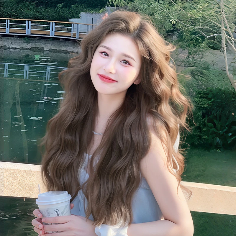 青柚【甜心公主】假发女款长卷发蛋蛋卷胎毛几字刘海束朵假发修脸
