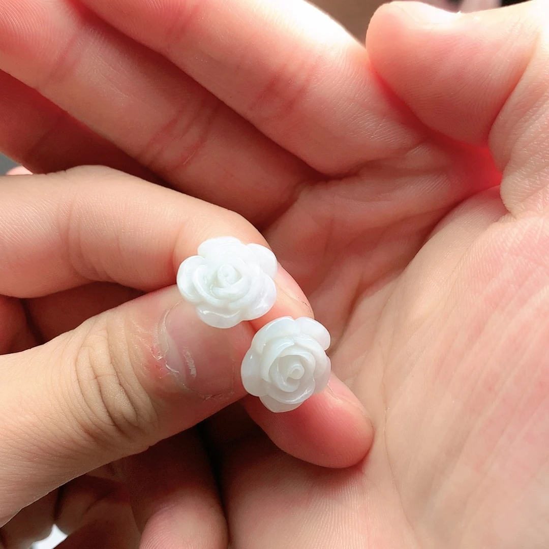 翡翠耳饰银S925镶嵌耳饰