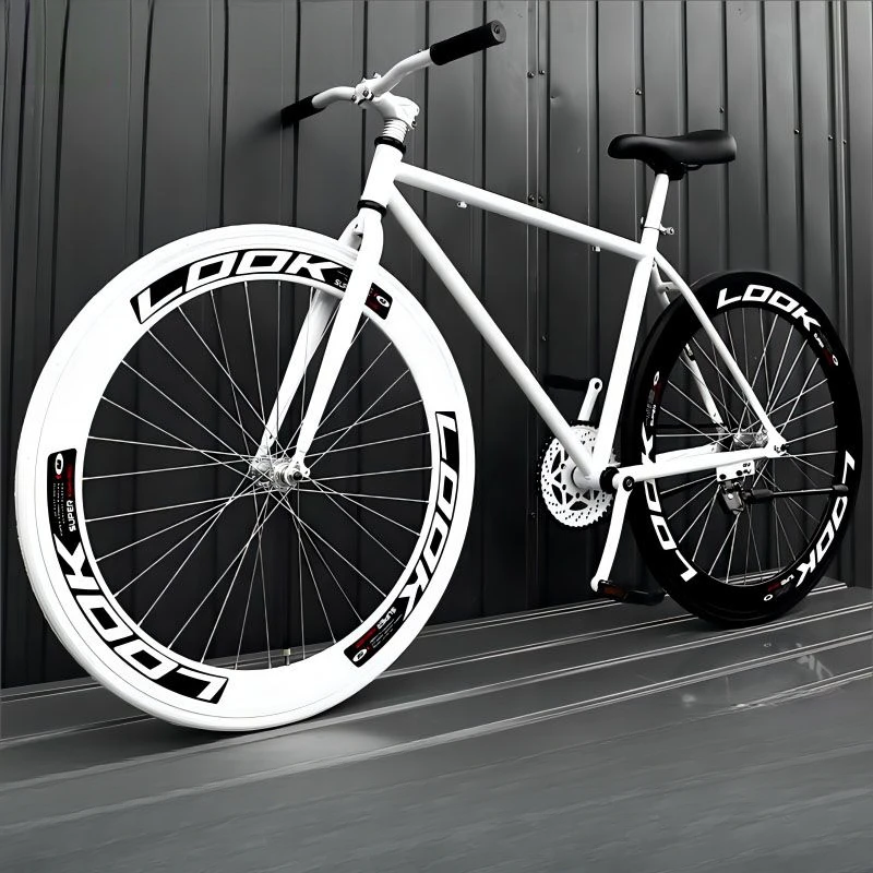 死飞自行车男女实心胎活飞轻便通勤倒刹碟刹单车学生成人公路赛车