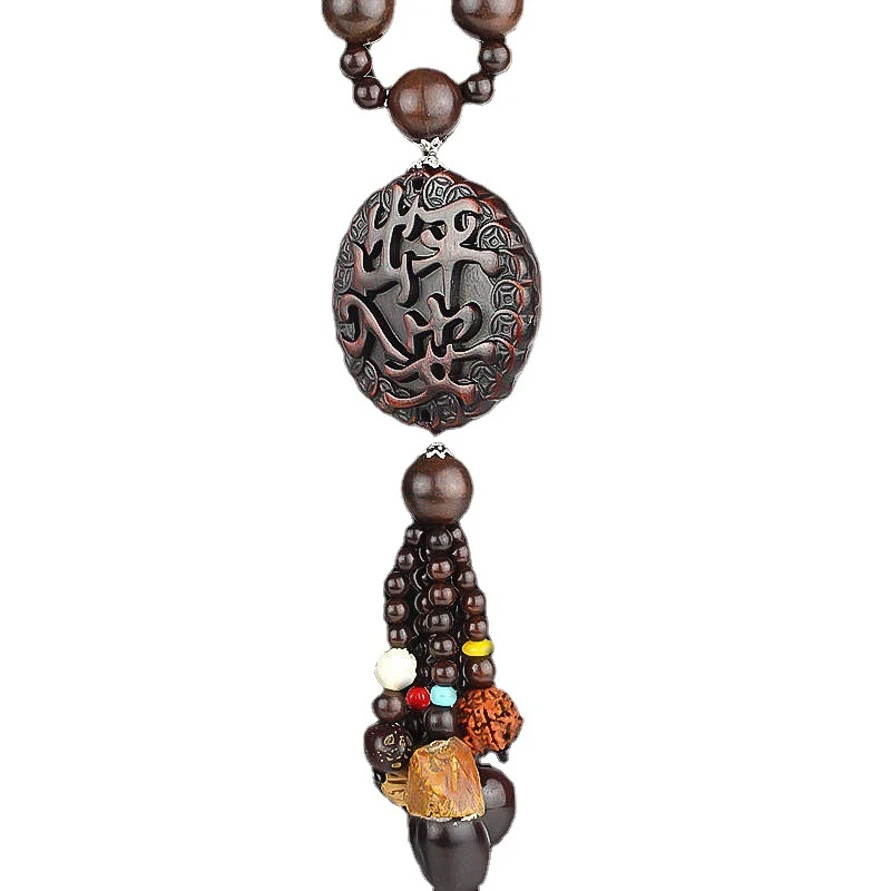 汽车上挂件桃木创意高档车内吊饰男女士车载吊坠装饰品视镜挂饰