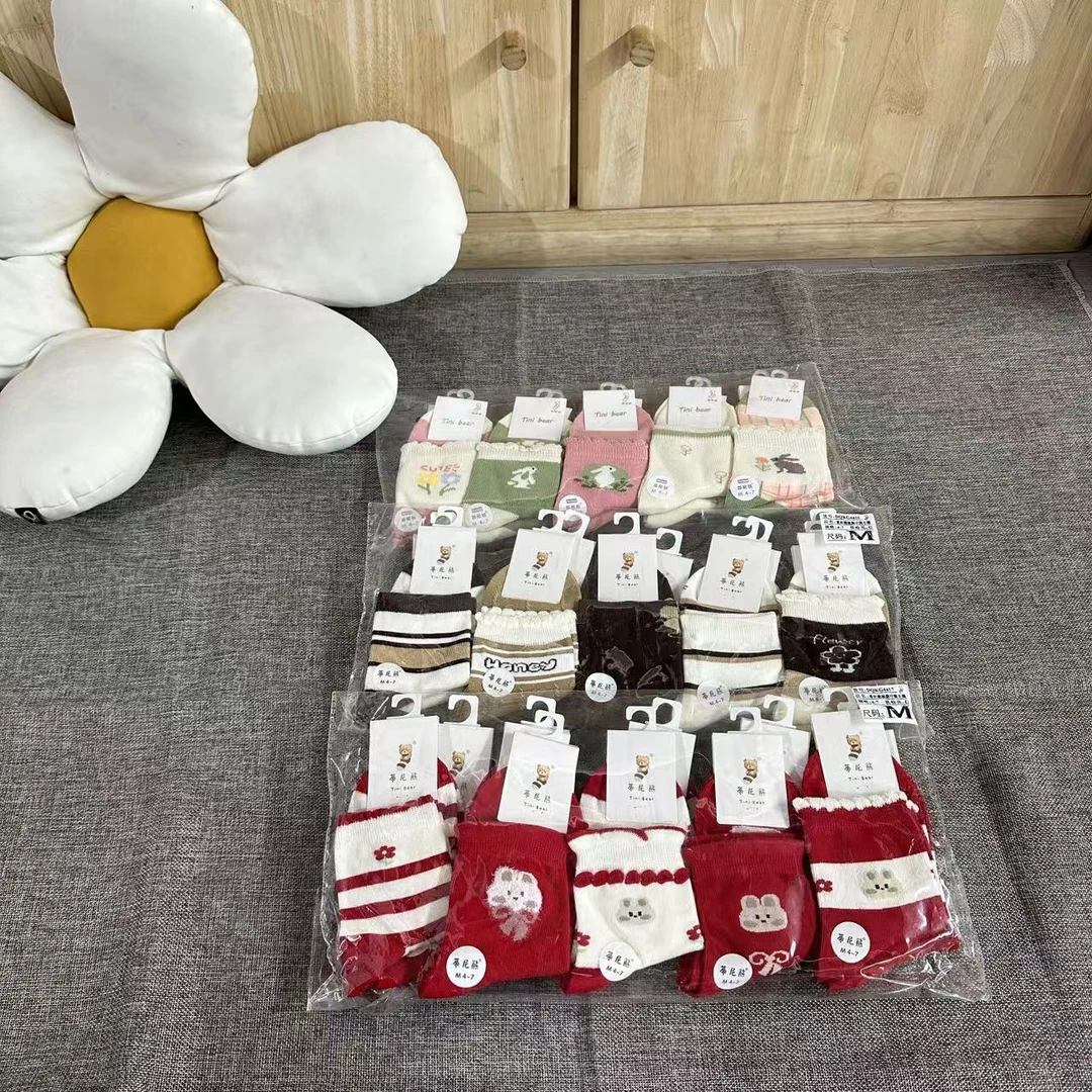 蒂尼熊秋冬儿童袜（花型随意）