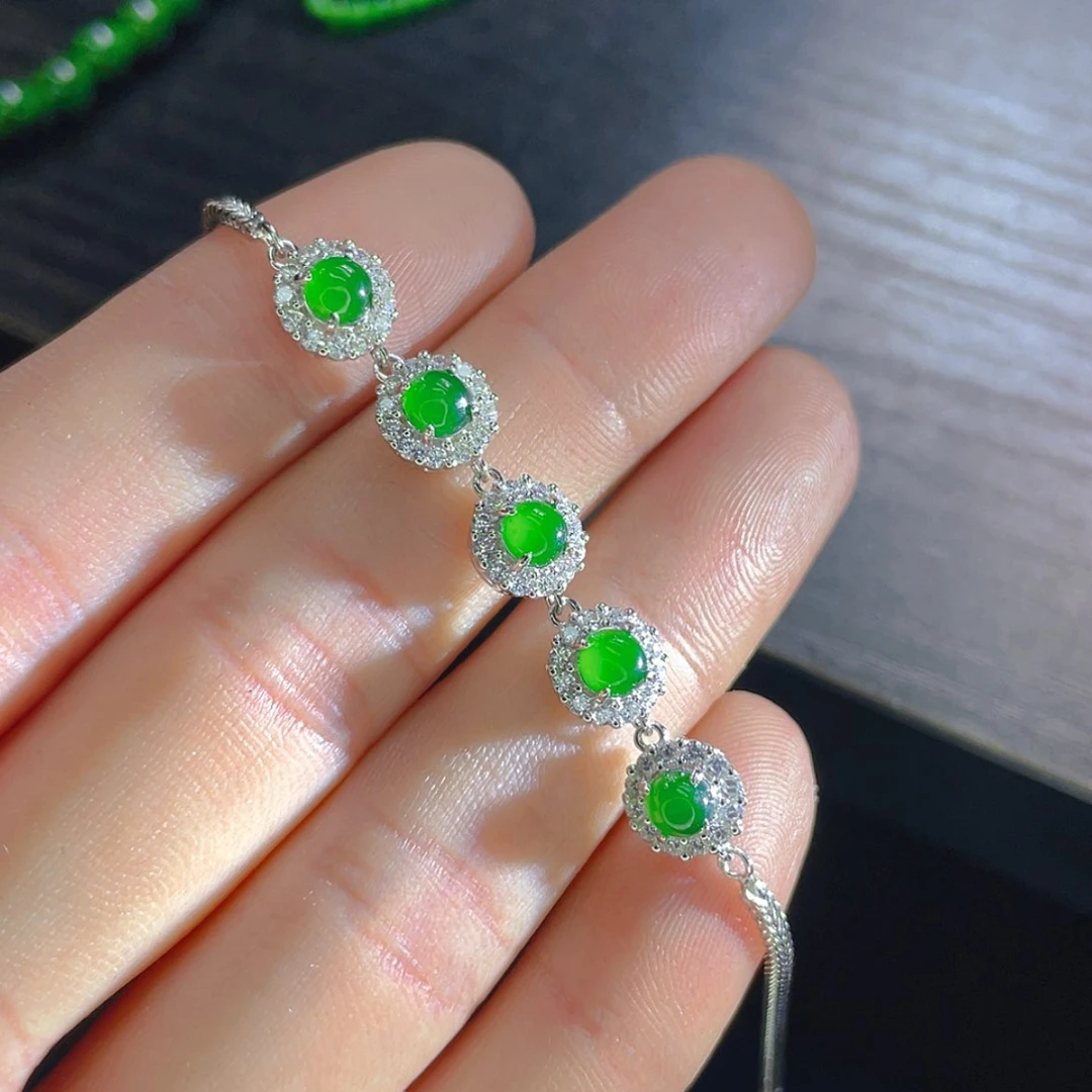 【闪购商品】翡翠颈饰银S925镶嵌34