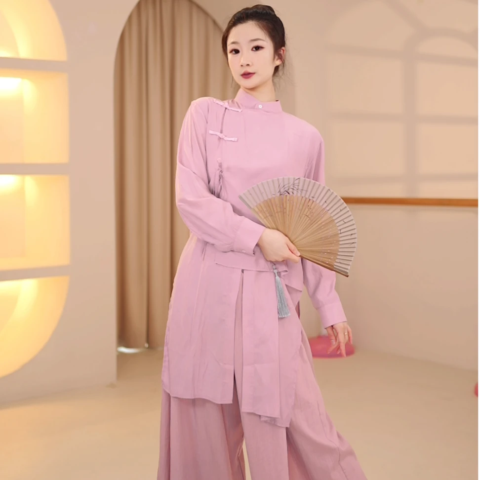 颢宸舞蹈D3239 2023夏季新款现代舞蹈服成人上衣女形体训练显瘦