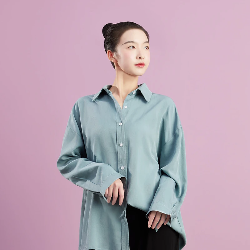 3075 Y衬衫舞蹈服衬衫时尚休闲宽松上衣跳舞专用长袖2024春季新款