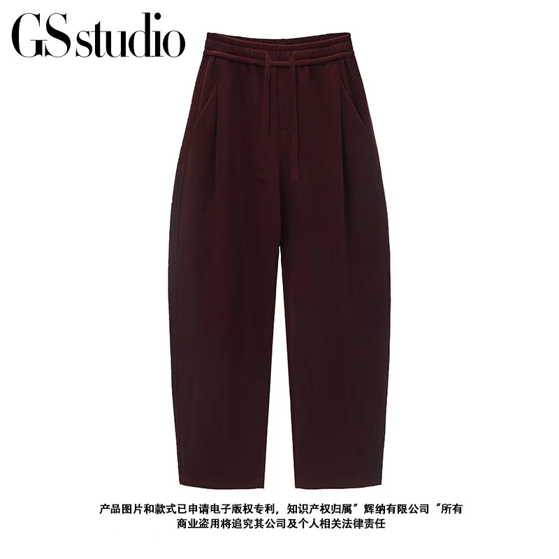 【日丽风和】秋冬醋酸绵羊毛百搭不皱显瘦弯刀裤HN6007