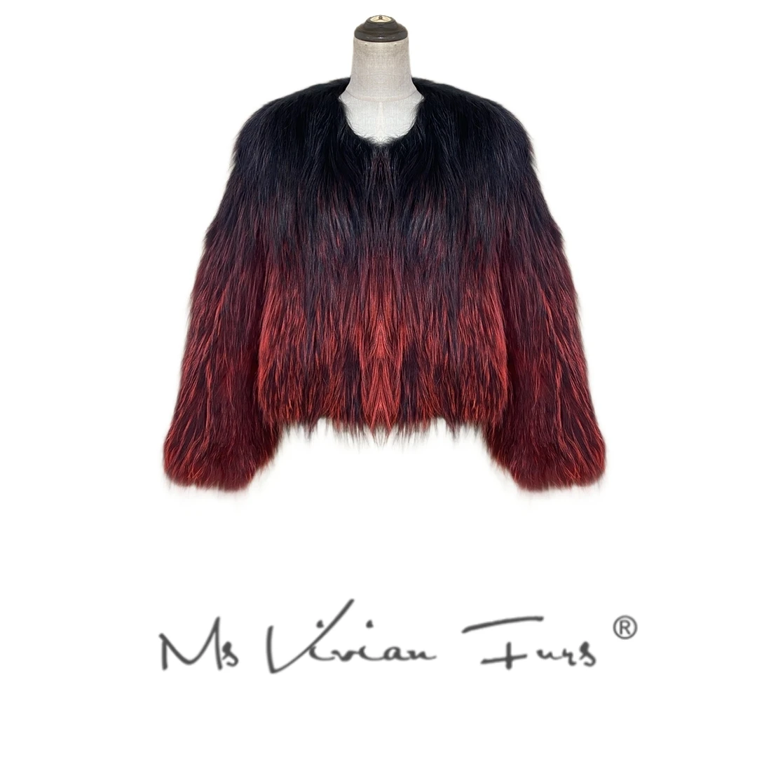 薇薇安原创【迷情法兰西】狐狸毛冬季皮草外套时装-v13723xc  NN