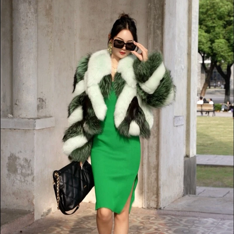 【孤品特价】狐狸毛秋冬皮草外套时装-v10523ym 瑶瑶