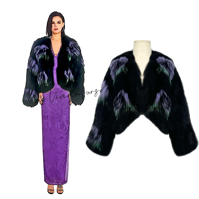 【撤柜下架卖完不补】银狐编织工艺皮草外套 v21223yc 瑶瑶