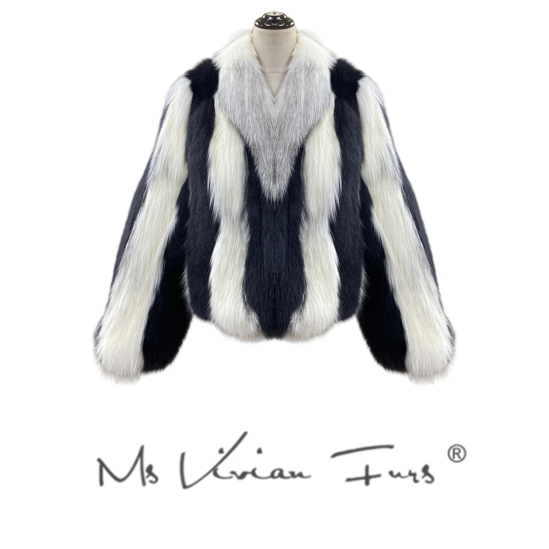 薇薇安原创 狐狸毛冬季皮草外套-v13823ym NN