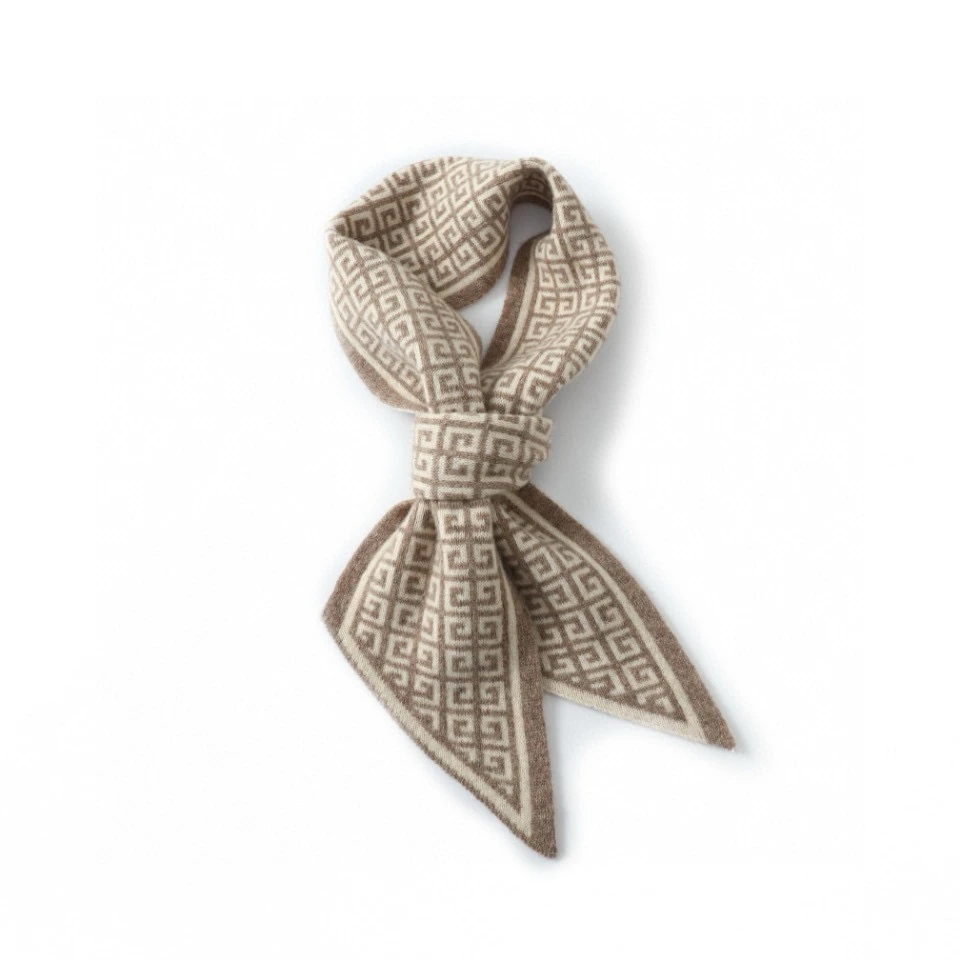 冬季100%纯羊毛小围巾女保暖护颈围脖日系百搭毛线针织长条领巾