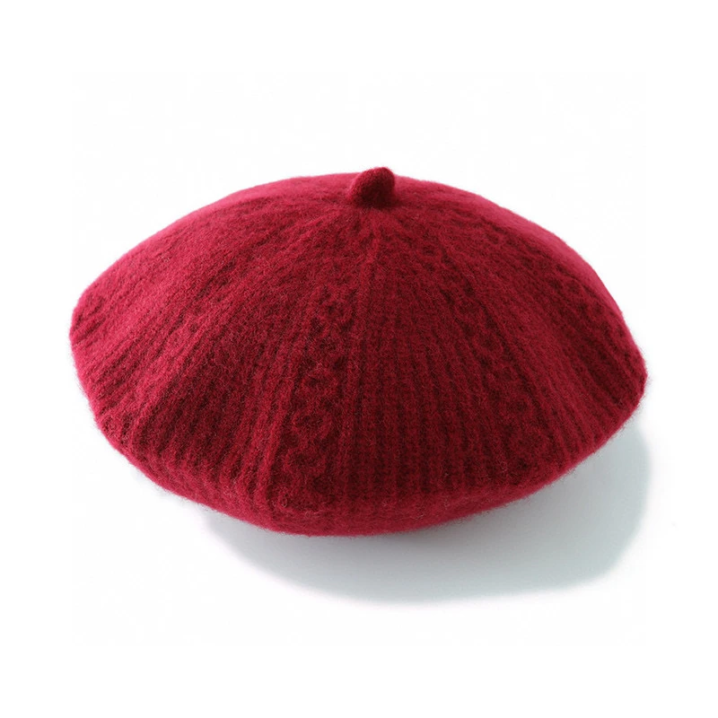 美！真的好精致~100%纯羊毛帽子针织女重磅保暖加厚时尚百搭贝雷帽