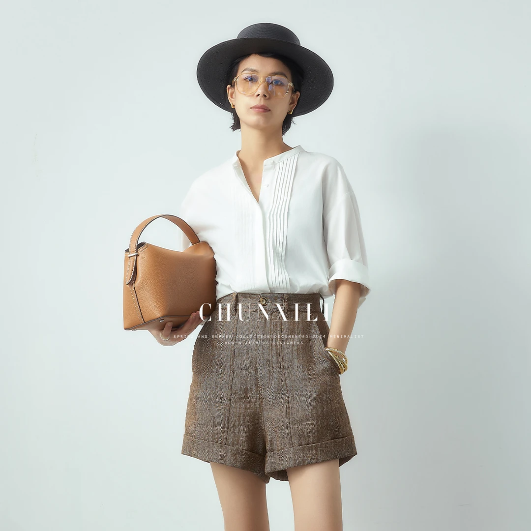 CHUNXILI/春熙里 极简气质衬衫 夏季简约时尚宽松衬衣D01C41012