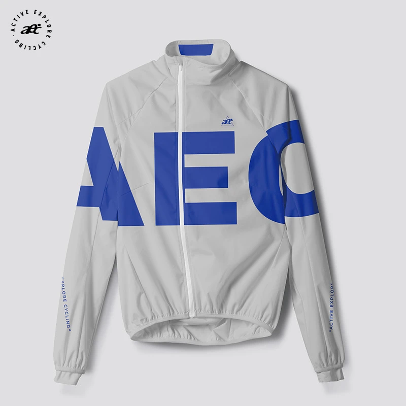 aec2025新款防风衣静速-蓝男女骑行服轻薄外套公路自行车风衣